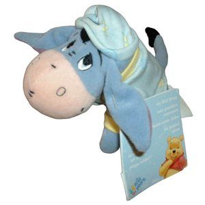 Disney Baby The First Years Eeyore Plush Rattle Star Infant Toy 2002 RARE 4.5"